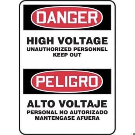 Accuform BILINGUAL Safety Sign  SPANISH SBMELC044XT SBMELC044XT